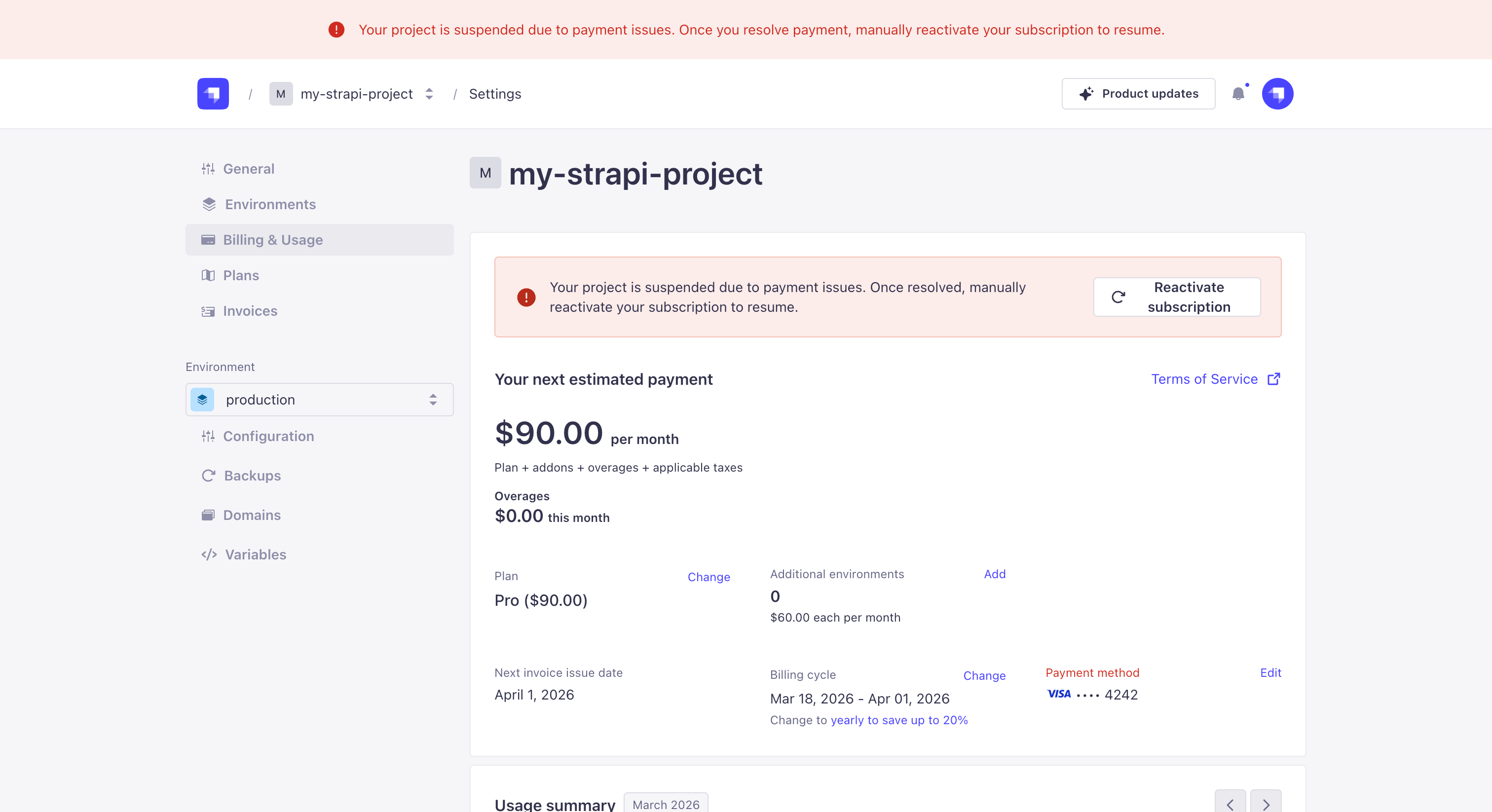 Reactivate subscription